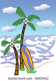 palm tree beach
