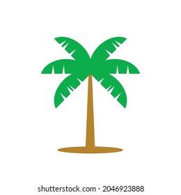 Palm tree beach coconut vector logo icon 
