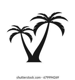 palm tree beach vector silhouette