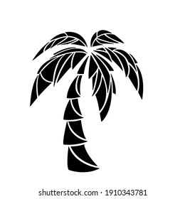 Die Silhouette der Palme. Geometrisches Design