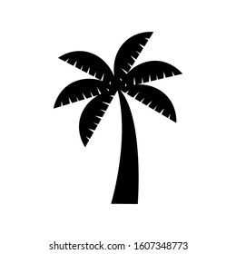 palm tree black silhouette vector