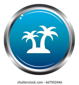 Palm tree Blue Icon