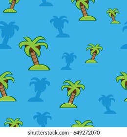 Palm tree blue seamless