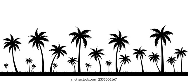 Palm Tree Border White Background