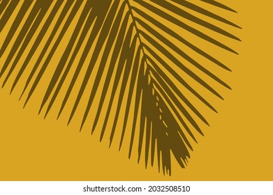 Fondo de la silueta de la rama de la palma 