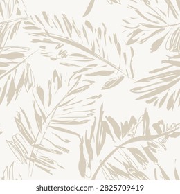 Palm Tree Brushstroke Leaf seamless pattern design for fashion and home textiles, graphics and background