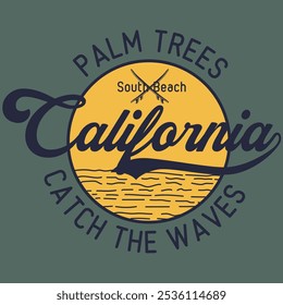 Palm Tree California Catch Wave