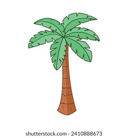 Palm Tree Cartoon Isolated Vector Illustration