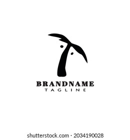 símbolo del logotipo de la caricatura de la palmera diseño del icono vector moderno lindo