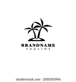 Palmenbaumkartographie Logo-Symbol Design Moderne Vektorgrafik