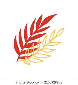 palm tree clip art icon, vector eps 10 palm leaf, Scandinavian palm leaves clip art, palm leaves sticker, children wear print