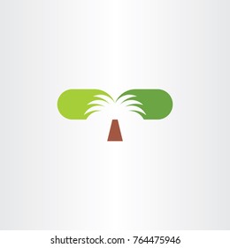 palm tree clip art logo vector icon 