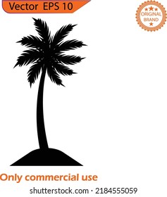 Palm Tree Clip Art. Vector Of The Palm Tree. Summer Content. Transparent Background. High Resolution. 