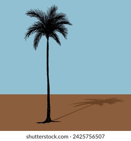 Palm tree Clipart illustration vector design