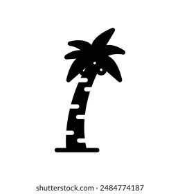 palmera coco playa icono