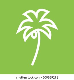 Palm, tree, coconut icon vector image.Can also be used for gardening. Suitable for mobile apps, web apps and print media.