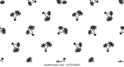 palm tree coconut Seamless Pattern vector island isolated tile background repeat wallpaper white