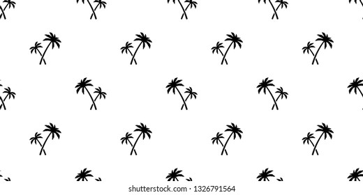 palm tree coconut tree Seamless Pattern vector scarf isolated island tile background repeat wallpaper tropical summer illustration doodle