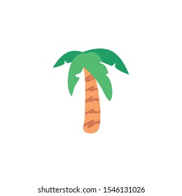palm tree with coconut in white background vector illustration design