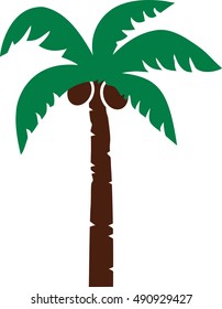 Palm tree with coconuts