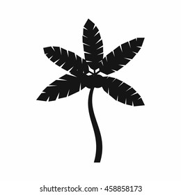 Palm tree with coconuts icon in simple style isolated on white background. Flora symbol