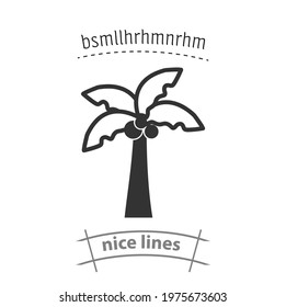 palm tree with coconuts vector icon. palm tree with coconuts vector icon. palm tree with coconuts vector icon.