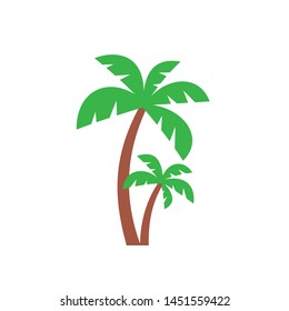 Palm tree - color icon design. Vector illustration. 