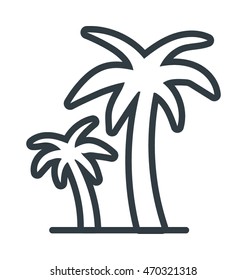 Palm Tree Colored Vector Icon