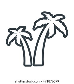 Palm Tree Colored Vector Icon