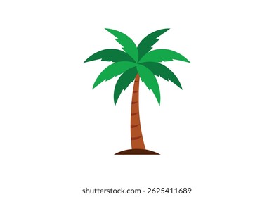 Palm tree ilustração colorida arte vetorial