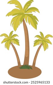 Palme bunte Vektordesign weißen Hintergrund.
