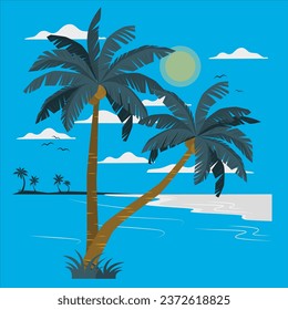 palm tree concept vector design illustration
