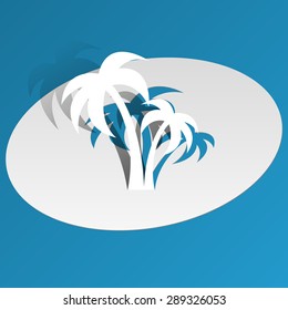 Palm tree cut paper