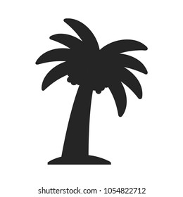 Palm tree with date icon vector