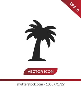Palm tree with date icon vector