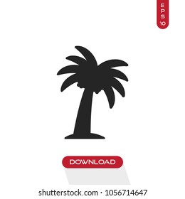 Palm tree with date icon vector