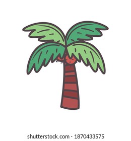 Palm tree design, Beach summer vacation and tropical theme Vector illustration