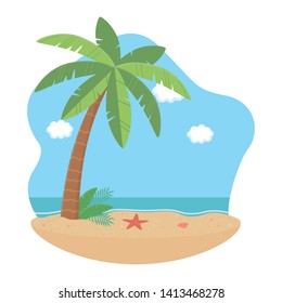 Palm tree design, Summer vacation vector illustration