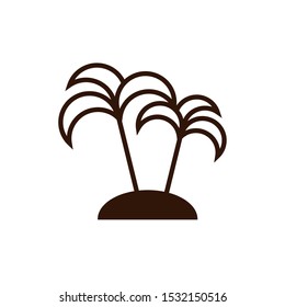 Palm tree design, Summer vacation tropical nature island and season theme Vector illustration