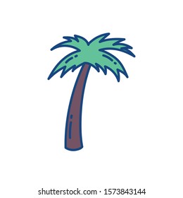 Palm tree design, Summer vacation tropical nature island and season theme Vector illustration