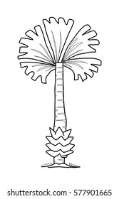 palm tree doodle