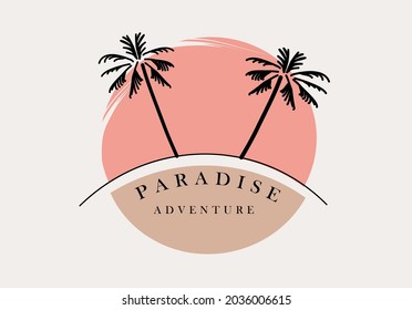 palm tree drawing vector design