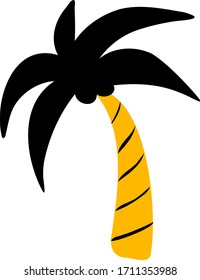 Palm tree drawing vector illustration