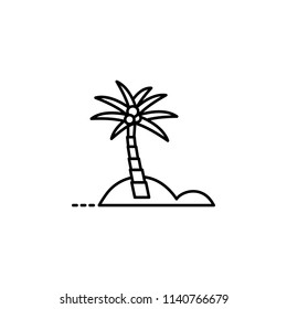 palm tree dusk style icon. Element of travel icon for mobile concept and web apps. Thin line palm tree dusk style icon can be used for web and mobile on white background
