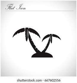 Palm tree Flat icon.