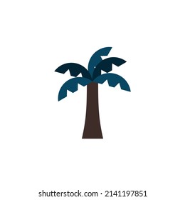 Palm Tree Flat Icon - Ramadan and Eid Mubarak Icon Concept Vector Illustration.