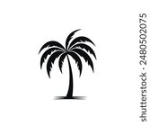 Palm tree flat vector design