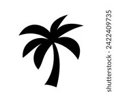 palm tree flat vector icon on white background