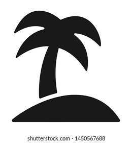 Palm tree flat vector icon