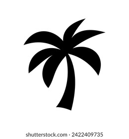 palm tree flat vector icon on white background